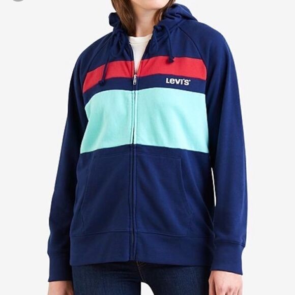 Levi’s Striped Zippered Hoodie -Size Small - Picture 3 of 5